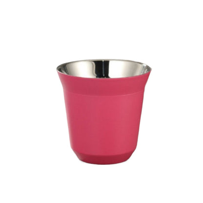 Solid Color Water Cup, Summer New Simple Flat Bottom Cup, Stainless Steel Double-layer Tank, Capsule Coffee Cup