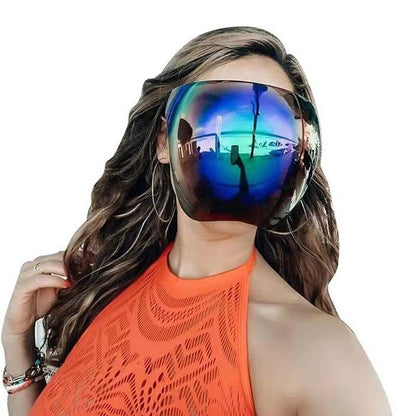 Full Face Protective Sunglasses Anti Spray Safety Goggles with Spherical Lens
