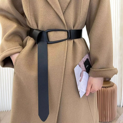 Genuine Leather Knot Style Adjustable Waist Belt