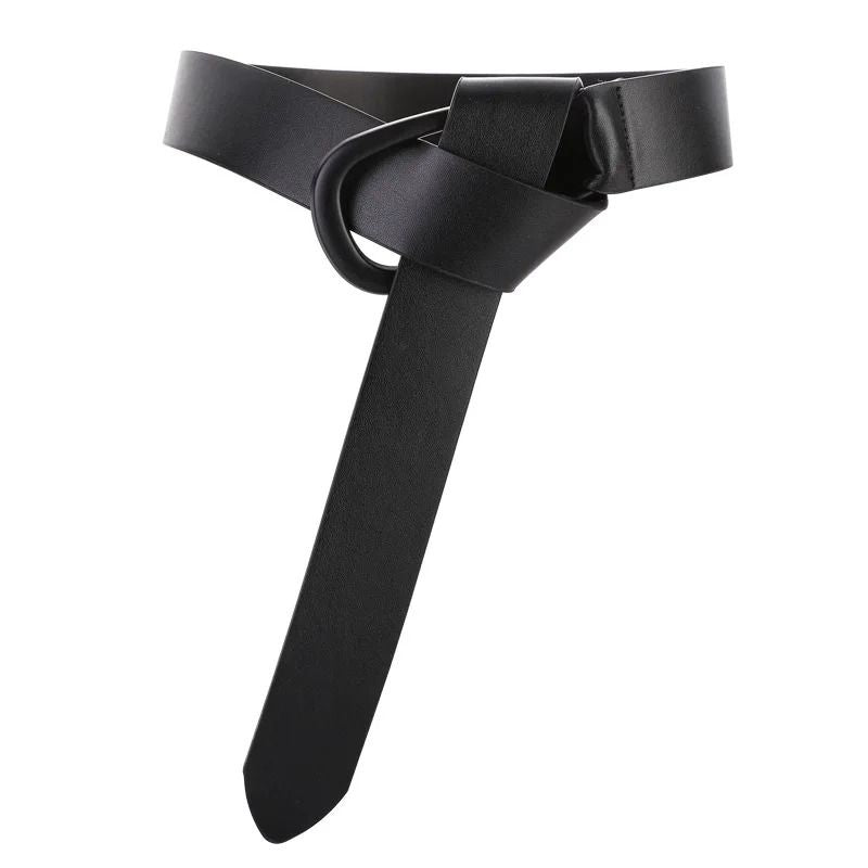Genuine Leather Knot Style Adjustable Waist Belt