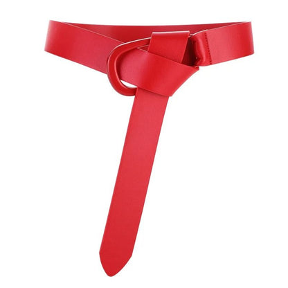 Genuine Leather Knot Style Adjustable Waist Belt