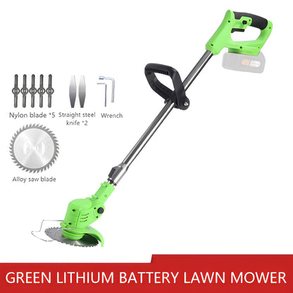 Cordless Handheld Electric Grass Trimmer, Adjustable Lawn Mower Garden Tool for Yard, Weed and Grass Cutting