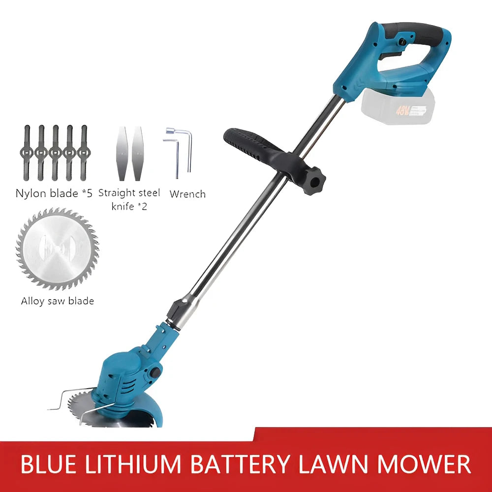 Cordless Handheld Electric Grass Trimmer, Adjustable Lawn Mower Garden Tool for Yard, Weed and Grass Cutting