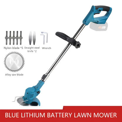 Cordless Handheld Electric Grass Trimmer, Adjustable Lawn Mower Garden Tool for Yard, Weed and Grass Cutting