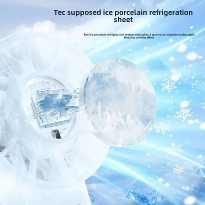 High Speed Handheld Cooling Fan with Ice Compress and LED Display