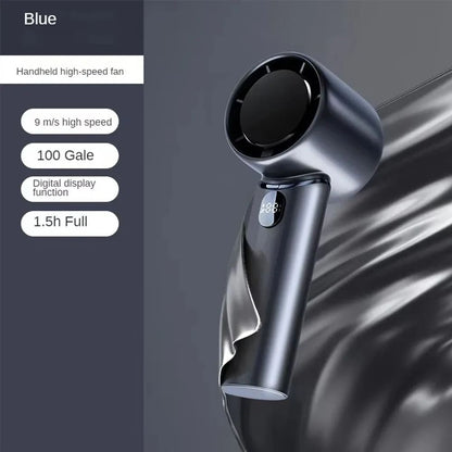 High Speed Handheld Cooling Fan with Ice Compress and LED Display