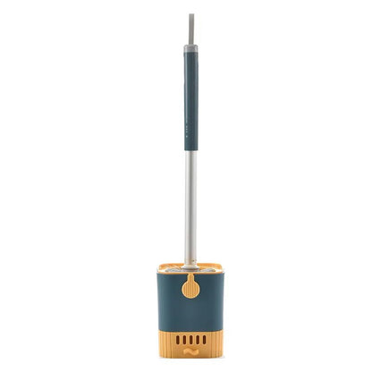 Wall Mounted Silicone Toilet Brush Set with Holder – Flexible Long Handle Bathroom Cleaning Brush