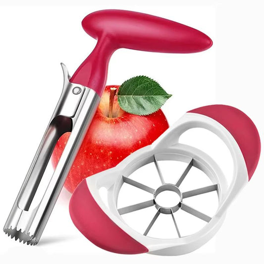 Stainless Steel Apple Corer Remover Fruit Core Cutter and Slicer Tool for Apples and Pears