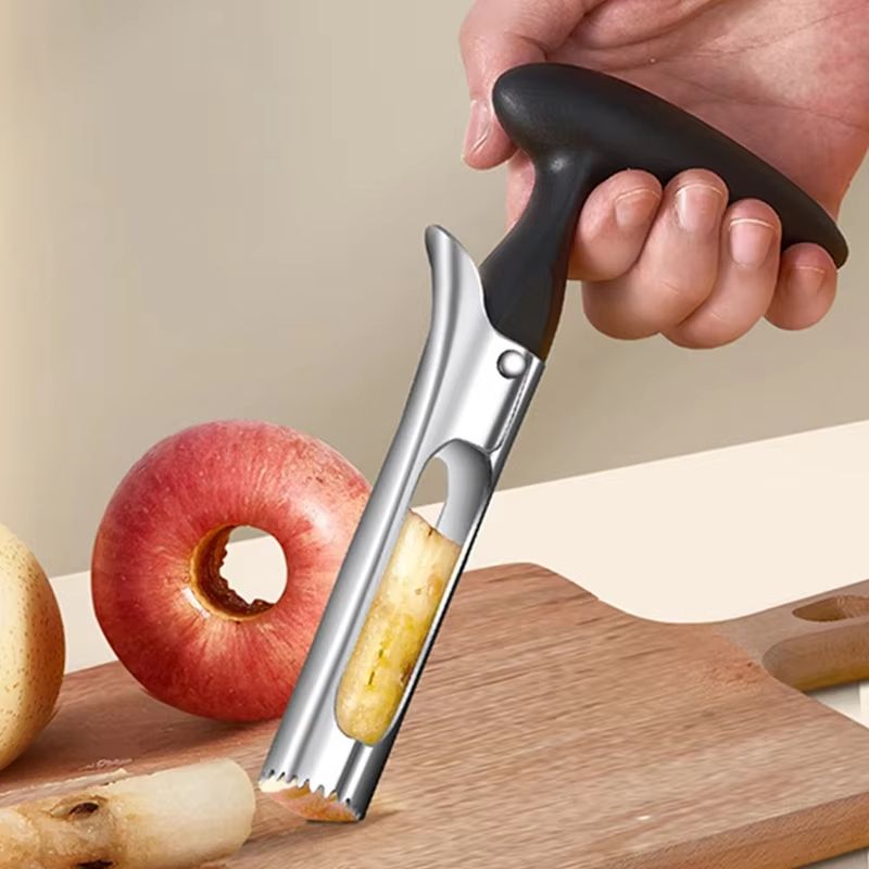 Stainless Steel Apple Corer Remover Fruit Core Cutter and Slicer Tool for Apples and Pears