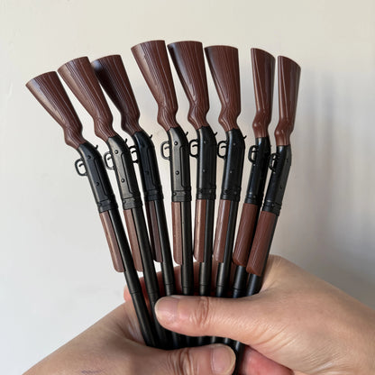 Gun Shaped Ballpoint Pens Set of 5 Unique Smooth Writing Novelty Office Pens
