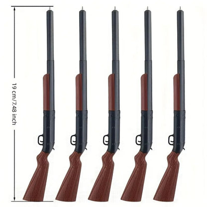 Gun Shaped Ballpoint Pens Set of 5 Unique Smooth Writing Novelty Office Pens