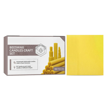 Natural Beeswax Candles Set 10 Pieces Handmade No Fragrance