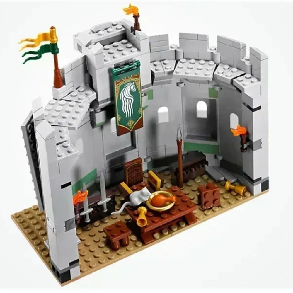 MOC Battle of Helms Deep Fantasy Building Blocks Action Figure Model Set