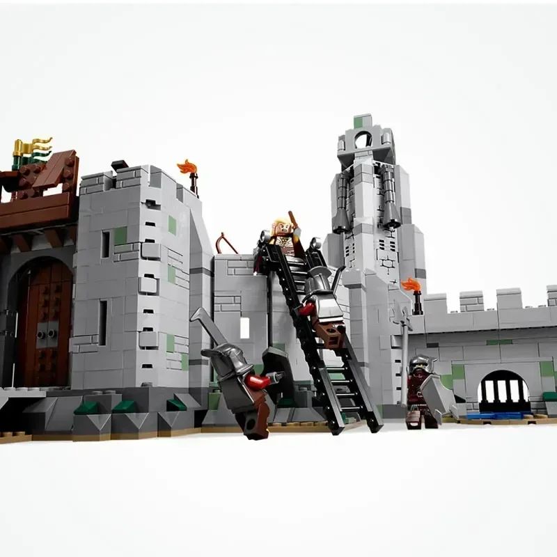 MOC Battle of Helms Deep Fantasy Building Blocks Action Figure Model Set