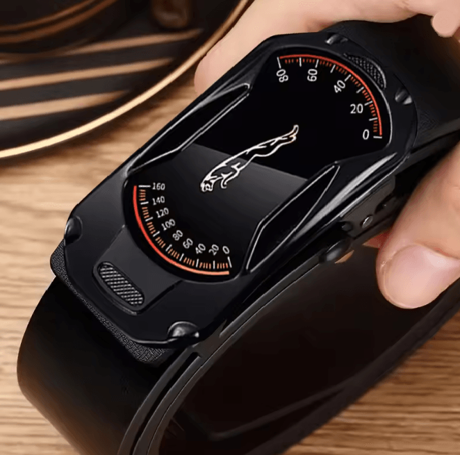 AutoLock Classic Mens PU Leather Belt Automatic Buckle Dress Belt
