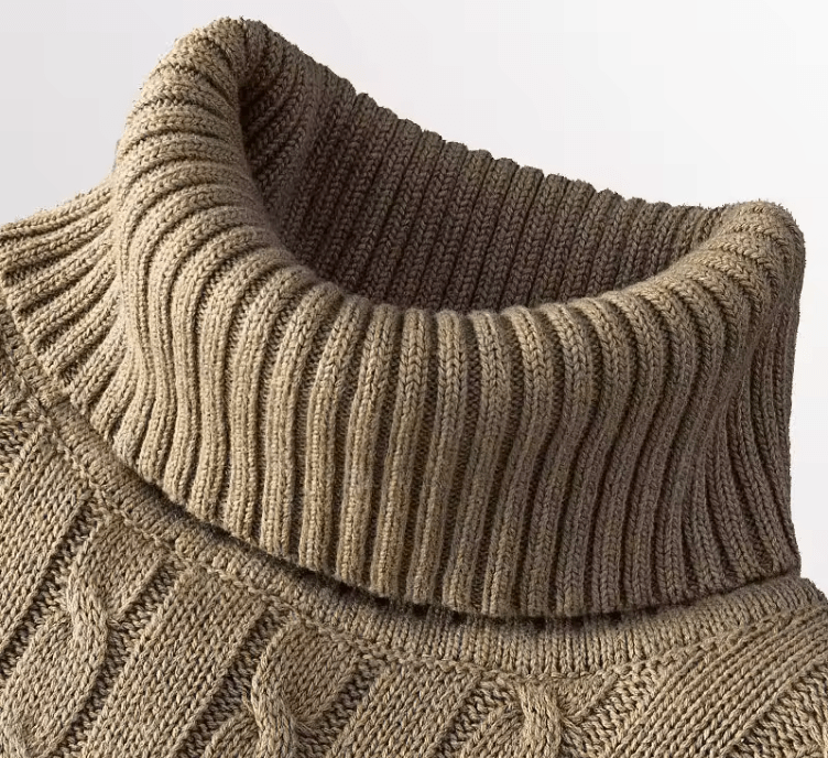 Men's Turtleneck Sweater Casual Knitted Rollneck Warm Jumper