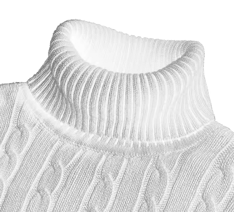 Men's Turtleneck Sweater Casual Knitted Rollneck Warm Jumper