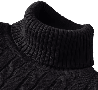 Men's Turtleneck Sweater Casual Knitted Rollneck Warm Jumper