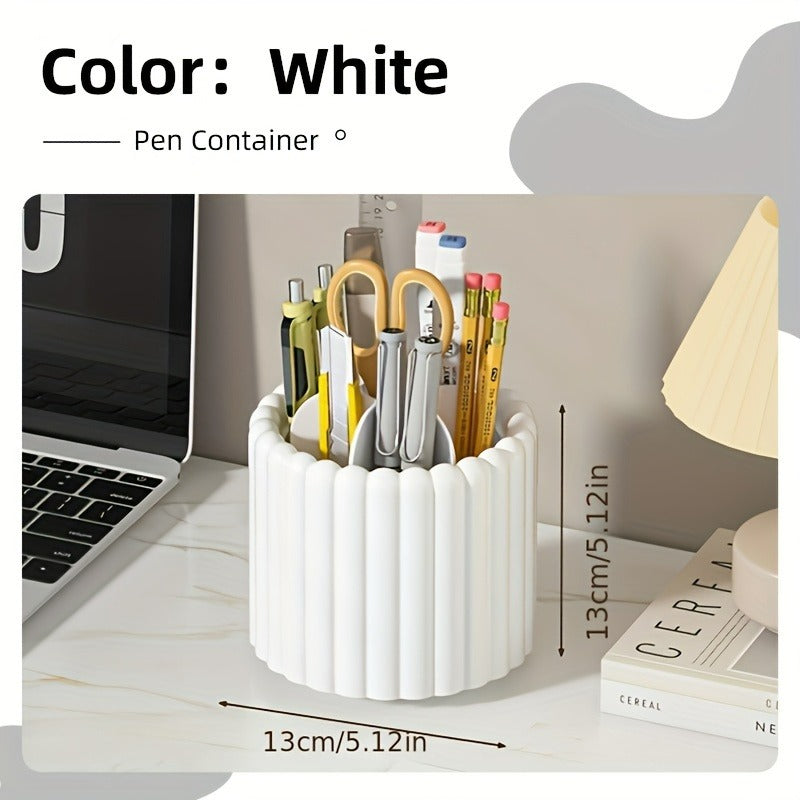 Desk Organizer Pen Holder, Modern Minimalist Space Saving Multi Functional Office Supplies