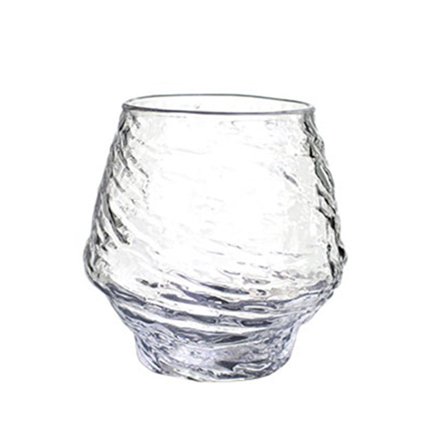 Hammer Pattern Whisky Cup, Hazy Air Wine Glass Snowflakes, Falling Whiskey Tumbler Brandy Wineglass Gift