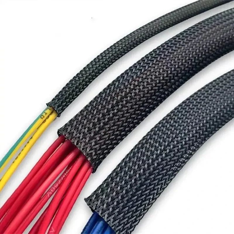 3M Expandable Braided Cable Sleeve 19 mm – Black PET Wire Protection & Cable Management Tubing