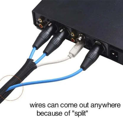 3M Expandable Braided Cable Sleeve 19 mm – Black PET Wire Protection & Cable Management Tubing