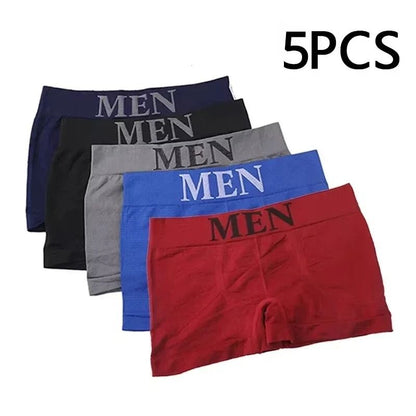 5 Pack Mens High Elastic Boxer Briefs – Lightweight Breathable Comfort Fit