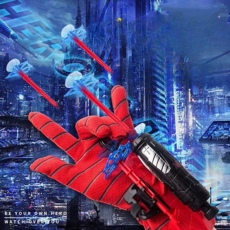 Anime Hero Action Figure Wrist Launcher Glove Set – Kids Role Play Toy with Collectible Figures & Battle Accessories