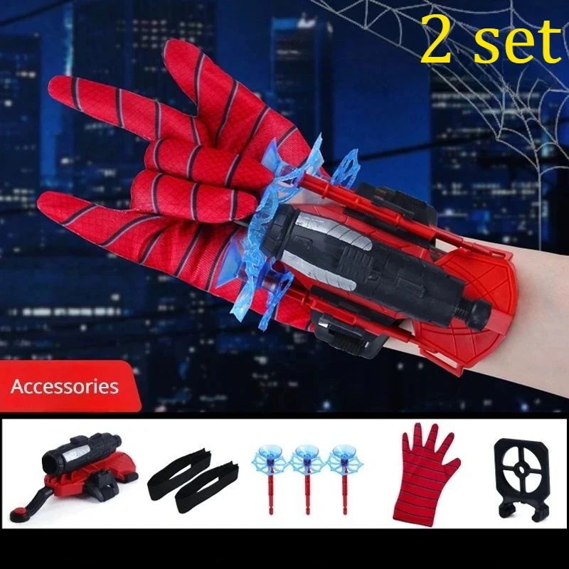 Anime Hero Action Figure Wrist Launcher Glove Set – Kids Role Play Toy with Collectible Figures & Battle Accessories