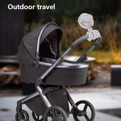 Portable Clip On Baby Fan with Flexible Tripod USB Rechargeable