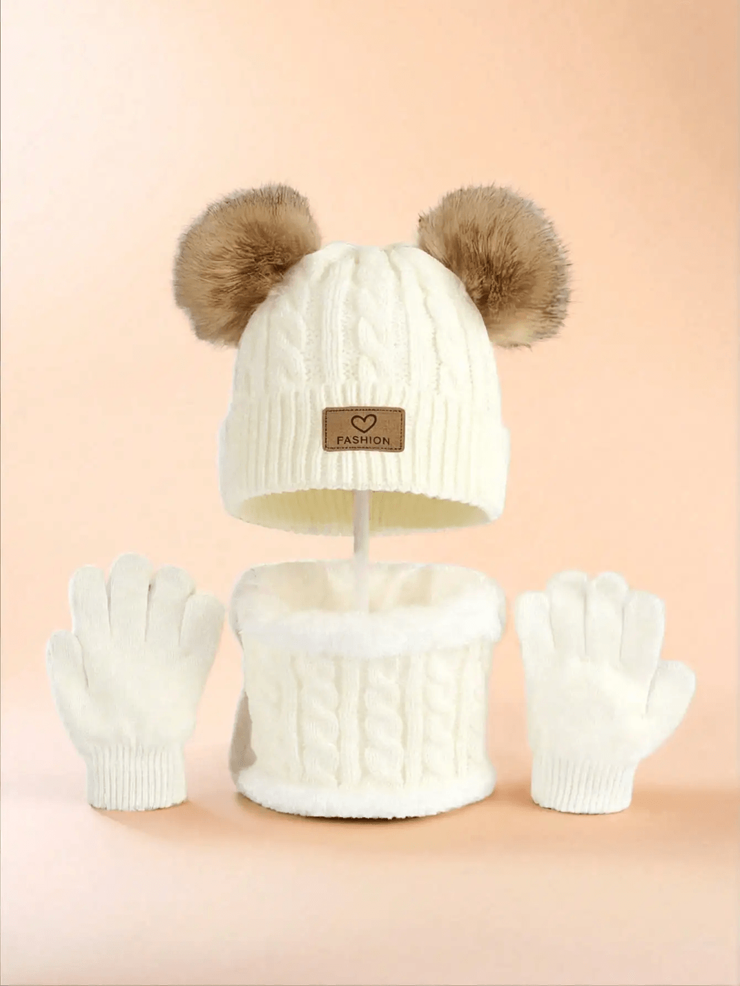 WarmNest Kids Winter Hat Scarf Gloves Set Cozy Cold Weather Accessories