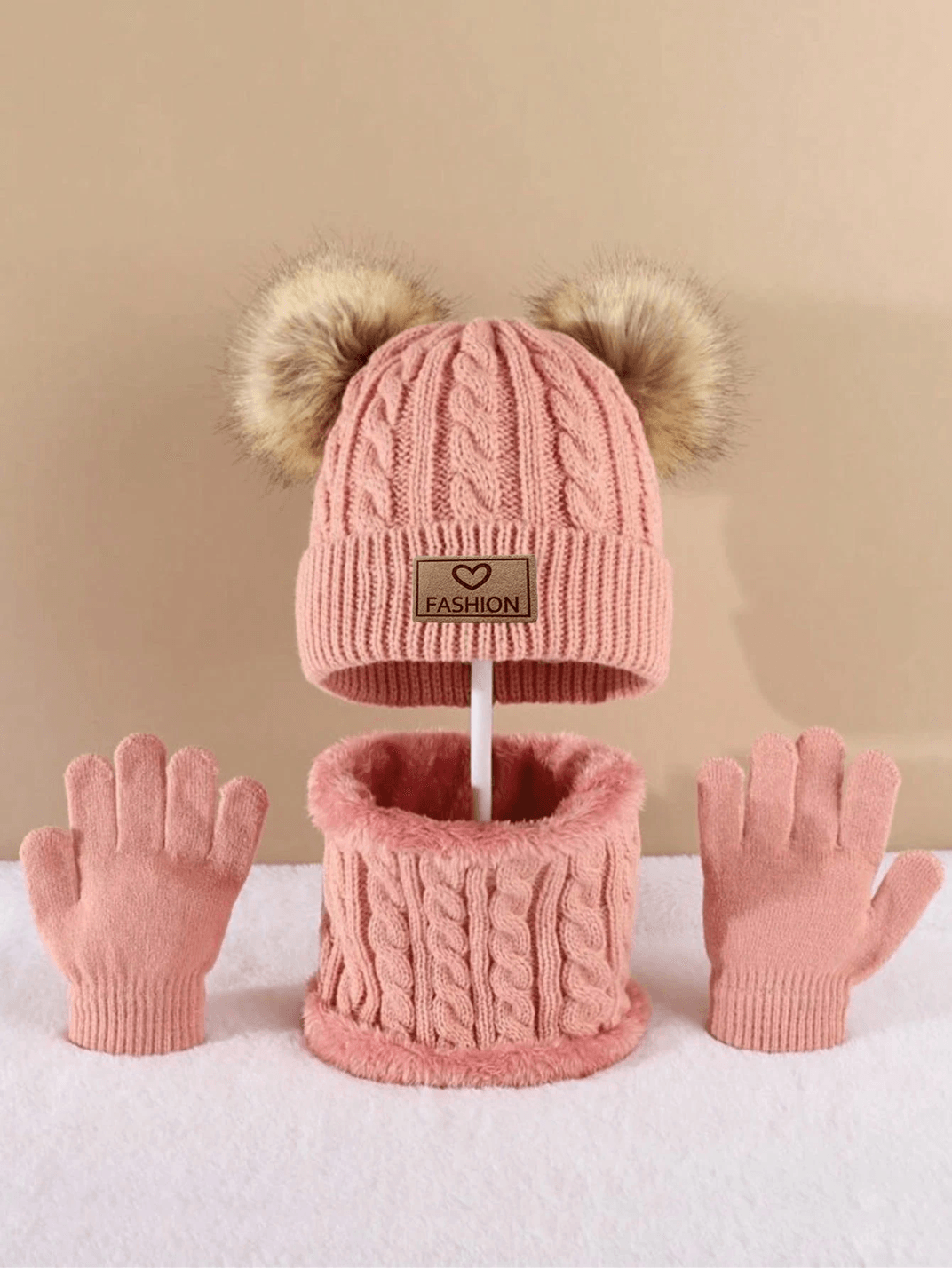 WarmNest Kids Winter Hat Scarf Gloves Set Cozy Cold Weather Accessories