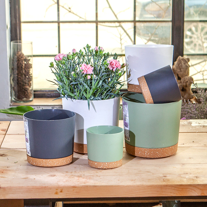Self Watering Plant Pots, Automatic Plastic Flowerpot, Bottom Watering Planters with Saucer for Indoor Outdoor Plants