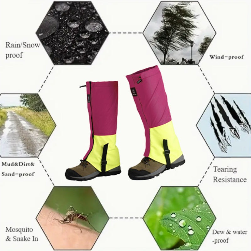 Outdoor Waterproof Leg Gaiter, Mountaineering Snow Cover for Hiking, Snow Village Leg Cover for Snow and Sand Prevention