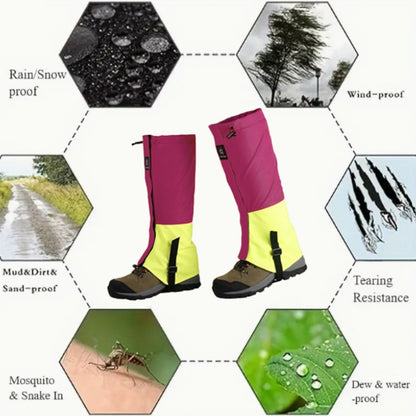 Outdoor Waterproof Leg Gaiter, Mountaineering Snow Cover for Hiking, Snow Village Leg Cover for Snow and Sand Prevention