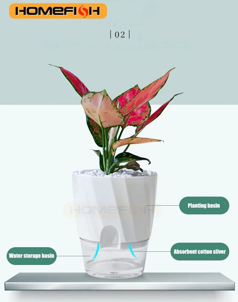 Self Watering Transparent Flower Pot