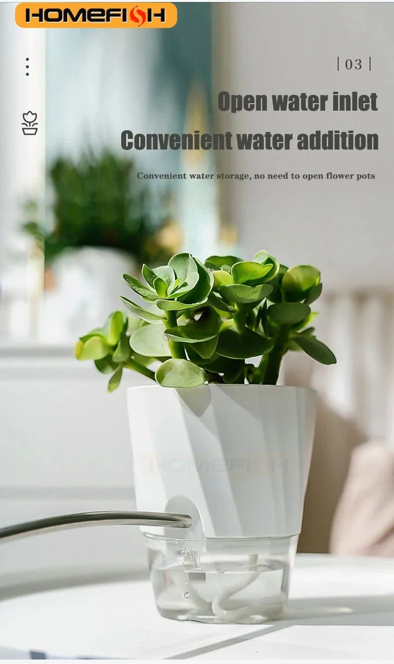 Self Watering Transparent Flower Pot
