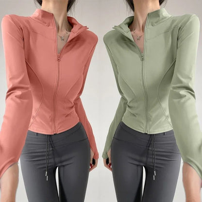 Quick Dry Long Sleeve Yoga Fitness Jacket for Women