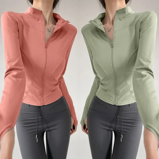 Quick Dry Long Sleeve Yoga Fitness Jacket for Women