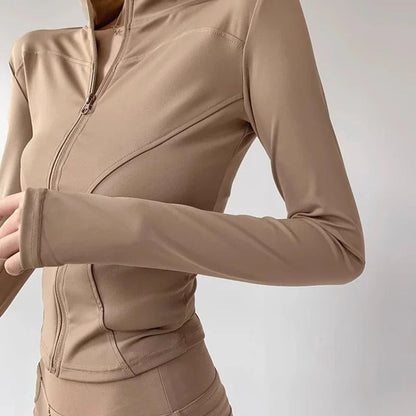 Quick Dry Long Sleeve Yoga Fitness Jacket for Women