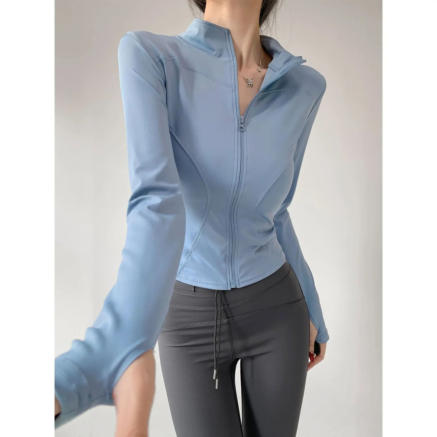 Quick Dry Long Sleeve Yoga Fitness Jacket for Women