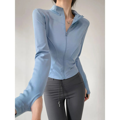 Quick Dry Long Sleeve Yoga Fitness Jacket for Women