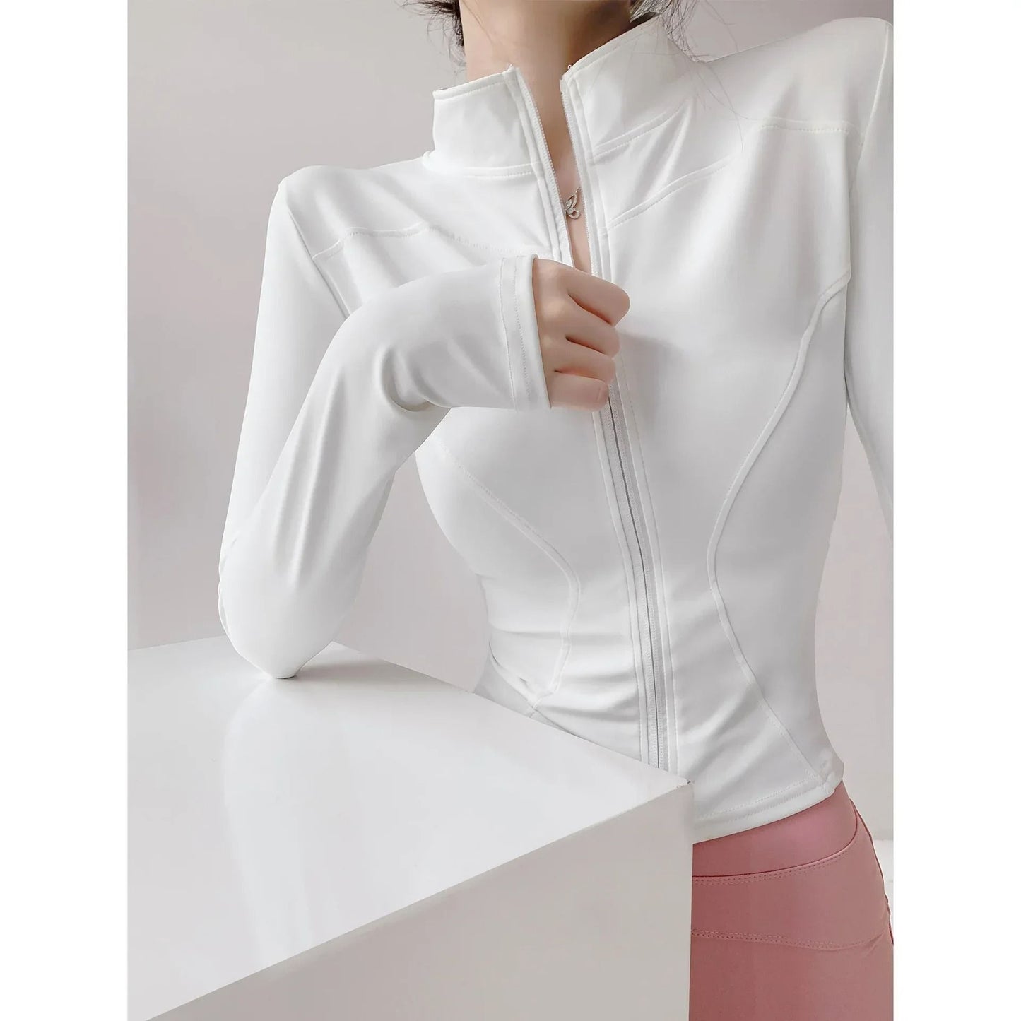 Quick Dry Long Sleeve Yoga Fitness Jacket for Women