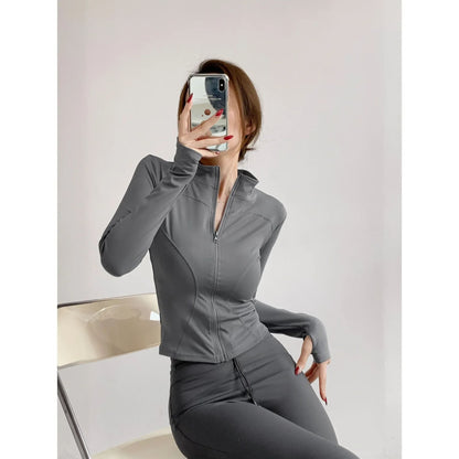 Quick Dry Long Sleeve Yoga Fitness Jacket for Women