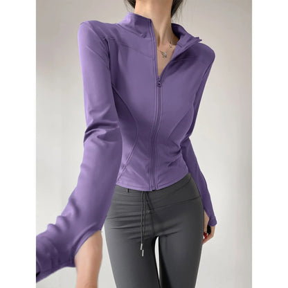 Quick Dry Long Sleeve Yoga Fitness Jacket for Women