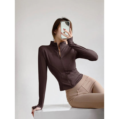 Quick Dry Long Sleeve Yoga Fitness Jacket for Women