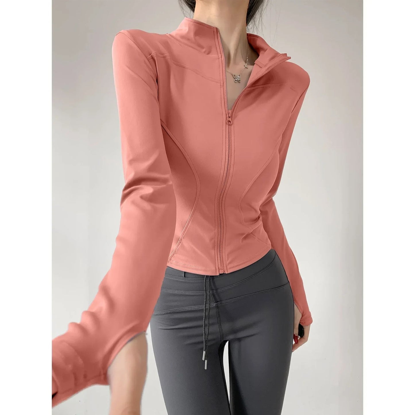 Quick Dry Long Sleeve Yoga Fitness Jacket for Women