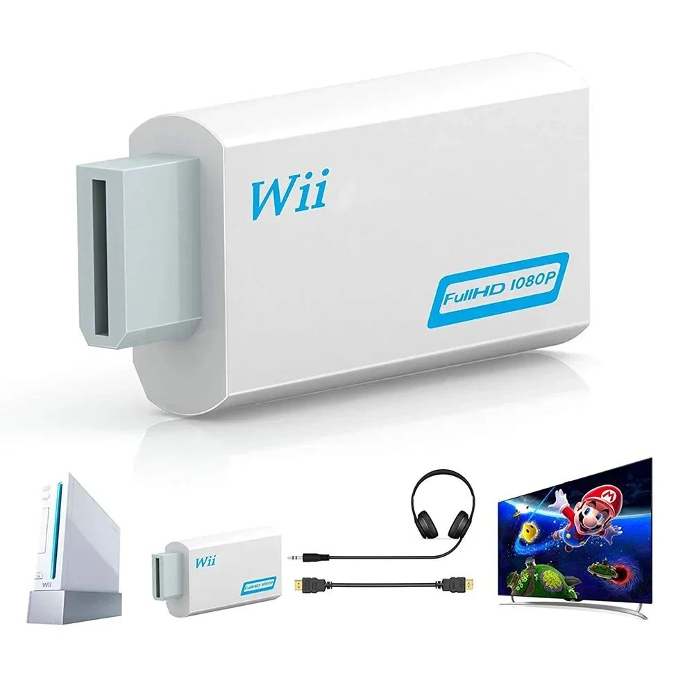Wii to HDMI 1080P Converter Adapter for Full HD TV & Monitor