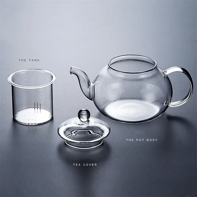 Heat Resistant Glass Teapot With Built In Filter