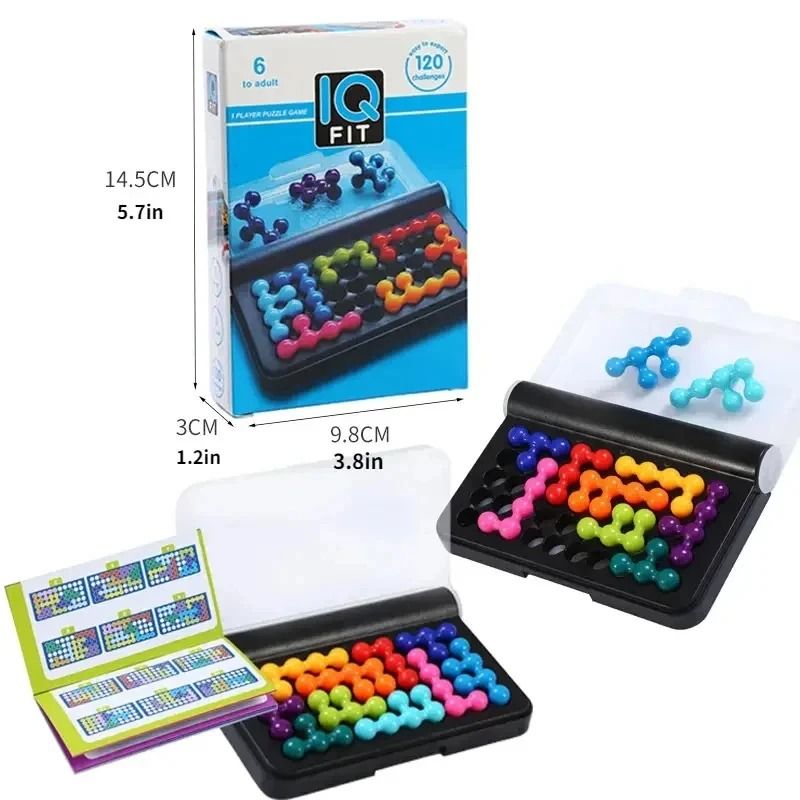 120 Challenges IQ Pyramid Puzzle Board Game for Kids